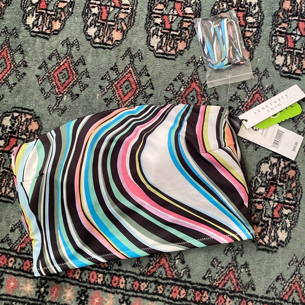 Sanctuary swim Wavy Baby bandeau swim top new with tags